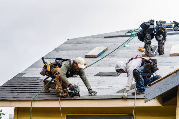 Professional Gutter Installation technician working in Oak Harbor, WA